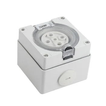 

5Pin Connector Female Socket IP66 Outdoor Waterproof Charging Power Socket Outlet 32A 500V Charging Socket