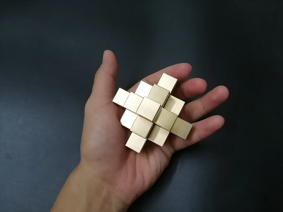 Китайский Конг Ming Lock 3D головоломка коллекция Чистая латунь металлическая головоломка модель игры хобби Игрушка Головоломка
