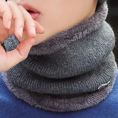 Брендовая зимняя шапка, шарф вязанные шапочки Skullies Beanies для мужчин женщин Gorras Beanies мужские зимние шерстяные маска фасоль Мужская кепка - Цвет: scarf gray