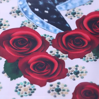 

Rose Print Real Silk Organza Fabric Wide 138cm 12 MM