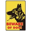 Beware of Dog Vintage Metal Tin Signs Poster  Warning Dog Retro Plaque Wall Decoration ► Photo 2/6