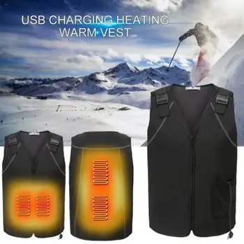 

Lightweight Heating Vest Washable Usb Charging Heating Warm Vest Control Temperature Outdoor Camping Hiking Golf No Battery 4