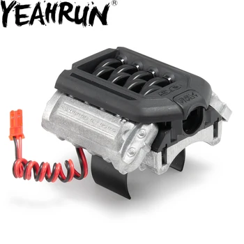 

YEAHRUN V8 5.0 Engine Dual Radiator Cooling Fan Simulation Hood Radiator For 1/10 RC TRAXXAS TRX-4 36-38mm Motor