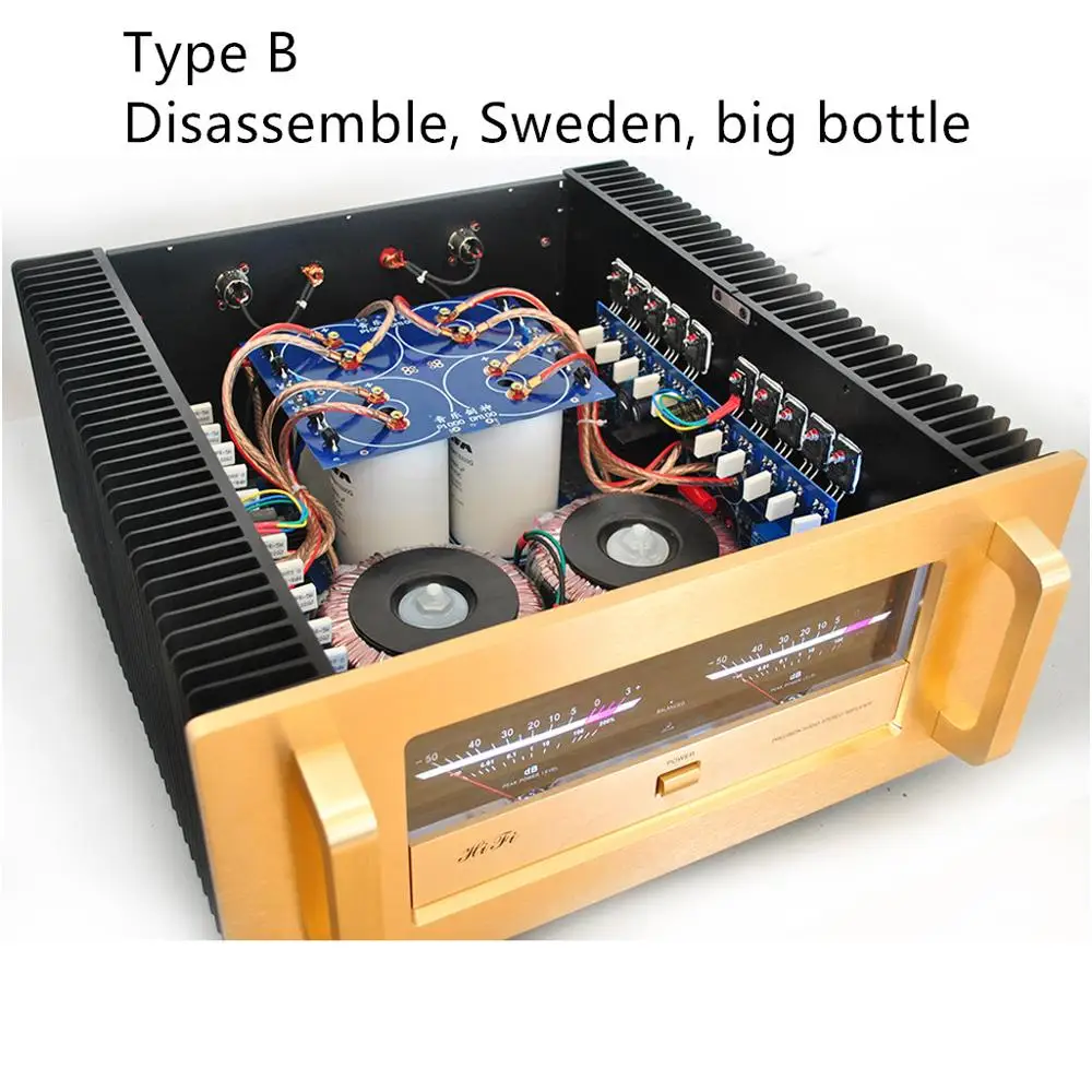 HIFI усилитель мощности 700 Вт* 2 P1000 класс A чистый усилитель мощности, большая бутылка, стандарт - Цвет: Type B