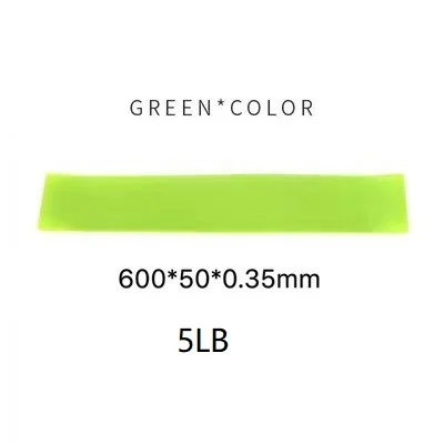 Green 5 цветов, эластичные резинки, Эспандер для фитнеса, йоги, пилатеса, дома, спортзала, фитнеса, тренировки, тренировки, тянущаяся веревка, экспандер - Цвет: Green