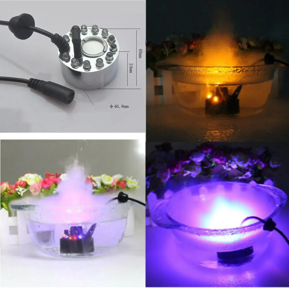 20mm 7 Color Changing Mist Maker Fogger Water Fountain Pond Fog Machine