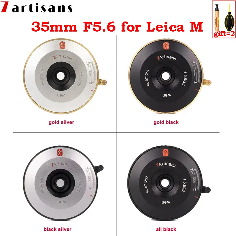 

7artisans 35mm F5.6 Full Frame Lens for Leica M Mount Light Weight Large Aperture MF Manual Focus Camera M10R M9 M10 7 artisans