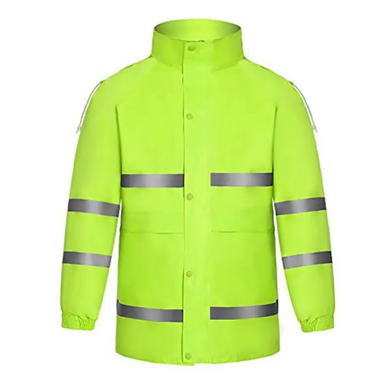 

Raincoat Reusable Raincoat Rain Pants Set Split Single Layer Waterproof Reflective Raincoat Breathable
