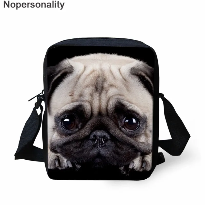 Nopersonality черный щенок мопса печати школьная сумка набор для подростков девочек милый ученик начальной школы дети рюкзак детские школьные сумки - Цвет: Z3047E
