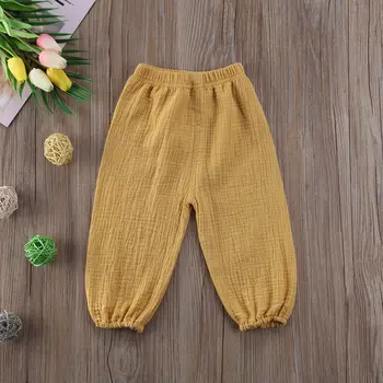 

New Baby Bottoms Wrinkled Pantalettes Kids Pants Babies Loose Long pant Girl Boy Clothing 4 Colors