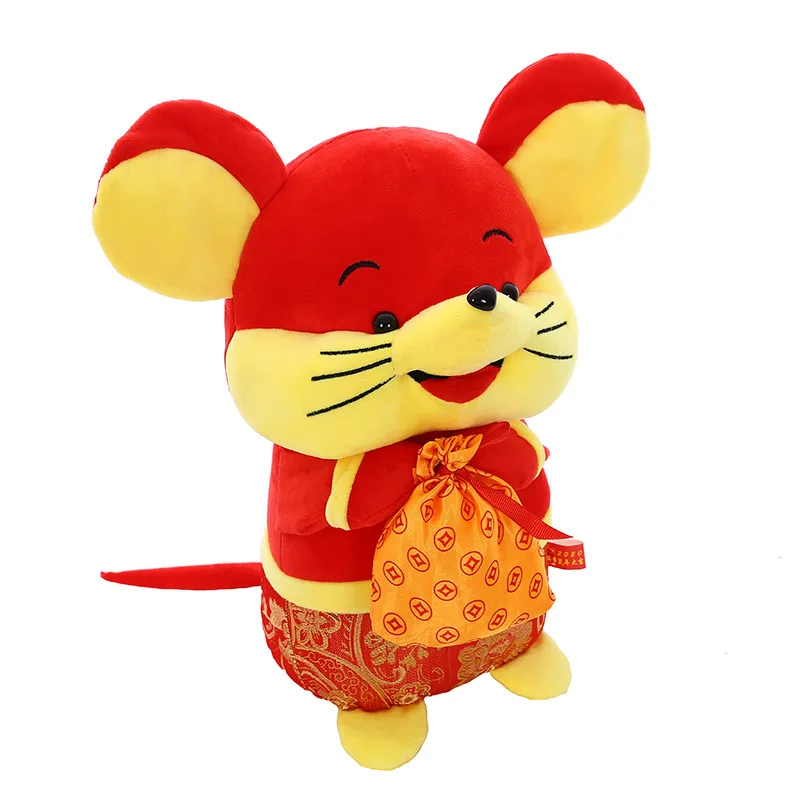2020 Year Of The Rat Mascot Stuffed Plush Mouse Toy Lucky Rat In Tang Suit Soft 5