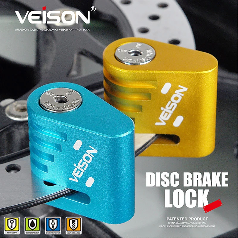 VEISON Motorcycle Bike Bicycle Disc Brake Lock Padlock for PIAGGIO Vespa Peugeot BMW Honda Yamaha Suzuki Kawasaki Benelli KTM VEISON Motorcycle Bike Bicycle Disc Brake Lock Padlock for PIAGGIO Vespa Peugeot BMW Honda Yamaha Suzuki Kawasaki Benelli KTM