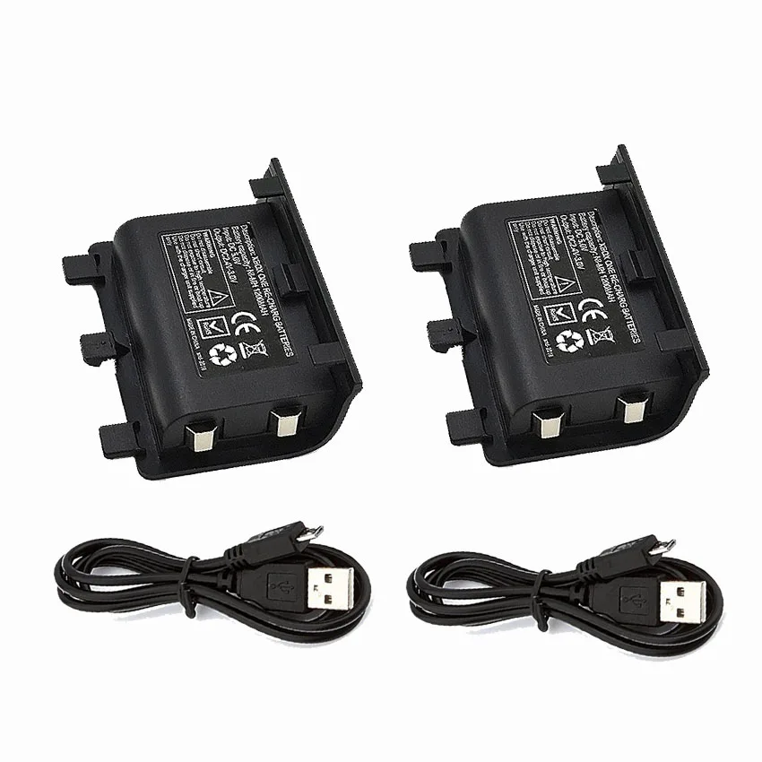 2 шт./компл. 2400mAh аккумуляторная батарея резервного копирования с usb-кабелем Аккумулятор для xbox ONE контроллер зарядки батареи