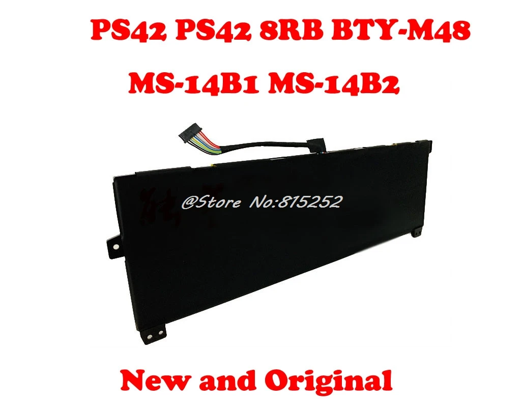 Ноутбук Аккумулятор для MSI PS42 PS42 8RB MS-14B1 MS-14B2 BTY-M48 15,2 V 50Wh 3390 мА/ч, и