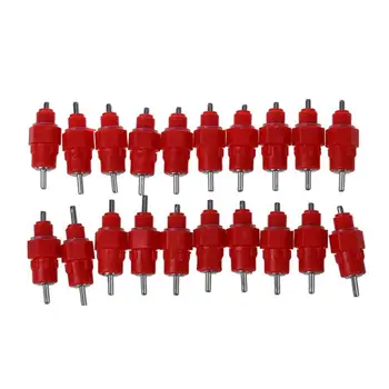 

20 Pcs Water Nipple Drinker Chicken Feeder Poultry Supplies Hen Screw In Style