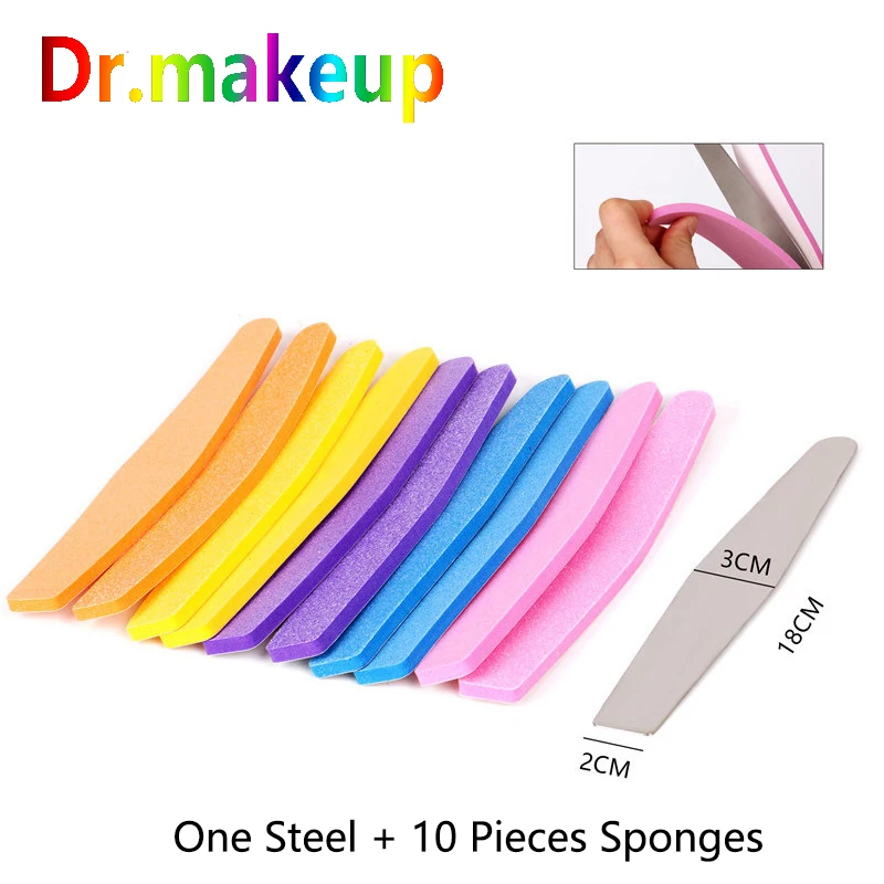 

Dr.makeup 5pcs Candy Color Nail File Sponge Professional Durable Double Side Exchangeable Polished Buffer Art Makeup Accessories