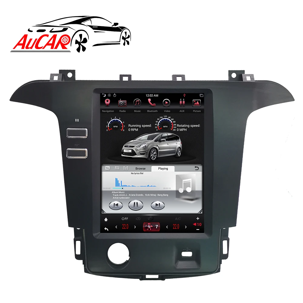Perfect Tesla car autoradio for Ford S max S-Max Galaxy 2007-2015 audio multimedia player GPS System Bluetooth WIFI Vertical Stereo IPS 3