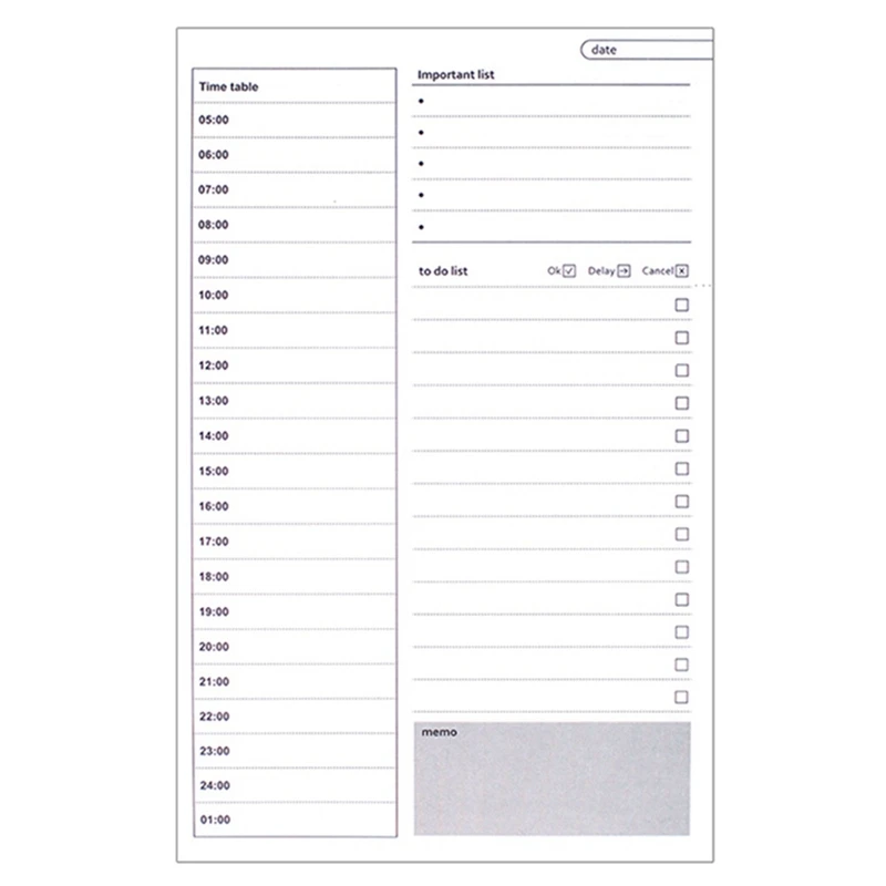 Kawaii Planner Annual Monthly Daily Notebook Organizer Agenda Daily Time Plan Notebook School Office Schedule Stationary