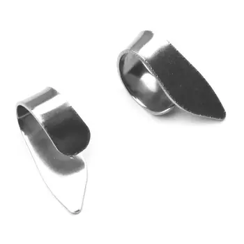 

4pcs Guitar Metal Finger Picks Adjustable Anti Abrasions with 1 Thumb Plectrum