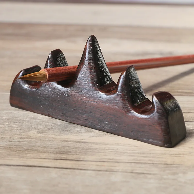 Chinese Calligraphy Painting Brush Holder Rack Study Treasure Black