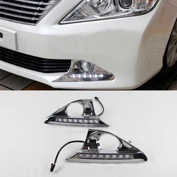 

2 PCS Car Headlight Decoration Yellow Turn Signal DRL LED Daytime Running Light For Toyota Camry 2011 2012 2013 2014 Model Year