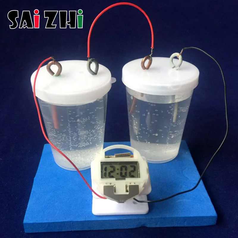 Saizhi Science bricolage physique expériences eau douce génération d'énergie horloge développement Intelligent tige modèle jouet cadeau d'anniversaire