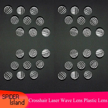 

High quality Laser Lens , Crosshair lens, 15 degree, Clean surface, Size: 8X2.1mm, PMMA materials Crosshair laser wave lens