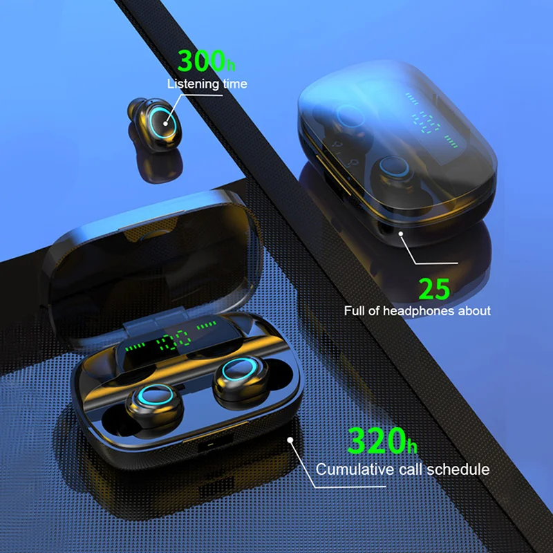 TWS S11 Bluetooth Wireless Earphones 3500mAh LED Display IPX5 Touch Control Sport Noise Reduction HIFI Stereo Earbuds Headset