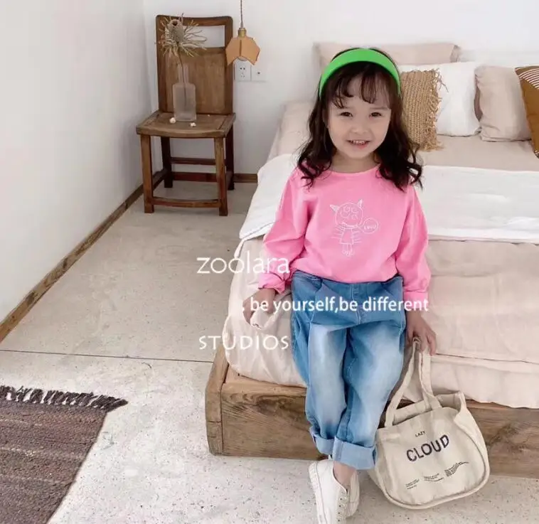 Новое поступление, джинсовые штаны для девочек, весенние модные детские джинсовые штаны для девочек 4-9 лет