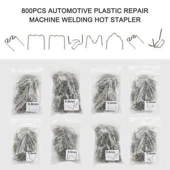 Grapas de onda precortada para reparación de carrocería, grapadora de soldadura estándar de plástico automotriz, para todos los coches, 800 Uds. 1