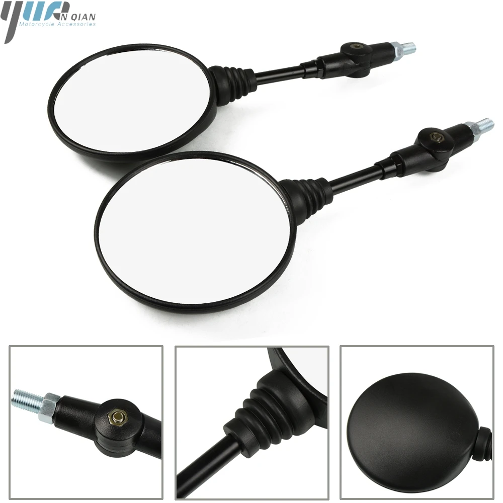 Universal folding motorcycle side mirrors moto rearview mirror 8mm 10mm