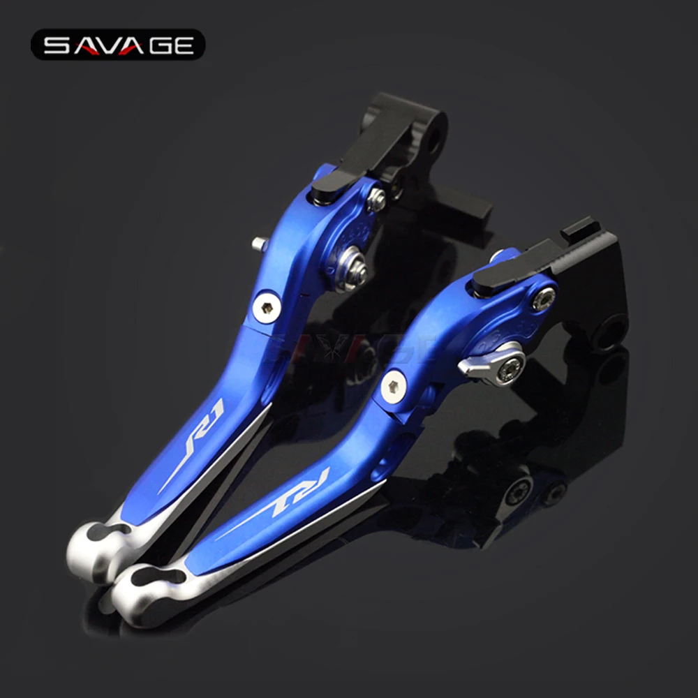 Alavanca da Embreagem do Freio para Yamaha 2004-2020 06 08 12 15 19 Motocicleta Ajustável Folding Extensível Logotipo r1 Yzfr1 Yzf-r1 - R1m R1s 12 cordas e cabos