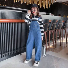 Combinaison pour enfants, nouvelle mode printemps 2022, combinaison pour filles adolescentes, pantalons d'école décontractés, jambes larges, pantalons pour enfants de 12 et 14 ans