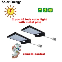 2/4pcs Newest Solar Power Street Light 48LED PIR Motion Sensor Lamps Outdoor Street Waterproof Wall Lights Garden Security Lamp 2/4pcs Newest Solar Power Street Light 48LED PIR Motion Sensor Lamps Outdoor Street Waterproof Wall Lights Garden Security Lamp
