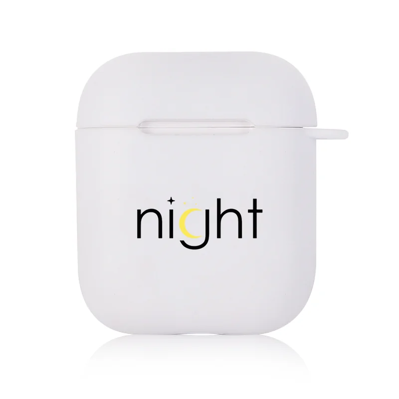I301796 Чехол для зарядки наушников s для Apple Airpods 1 2 Bluetooth, беспроводной чехол для наушников, белый матовый чехол с буквами Air pods 2, чехол - Цвет: I301796