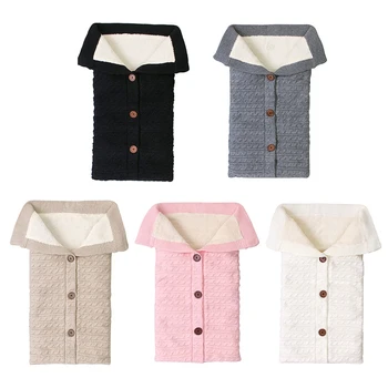 

Baby Blanket Footmuff Knitting Envelope Soft Sleeping Bag Newborn Swadding Wrap A2UB