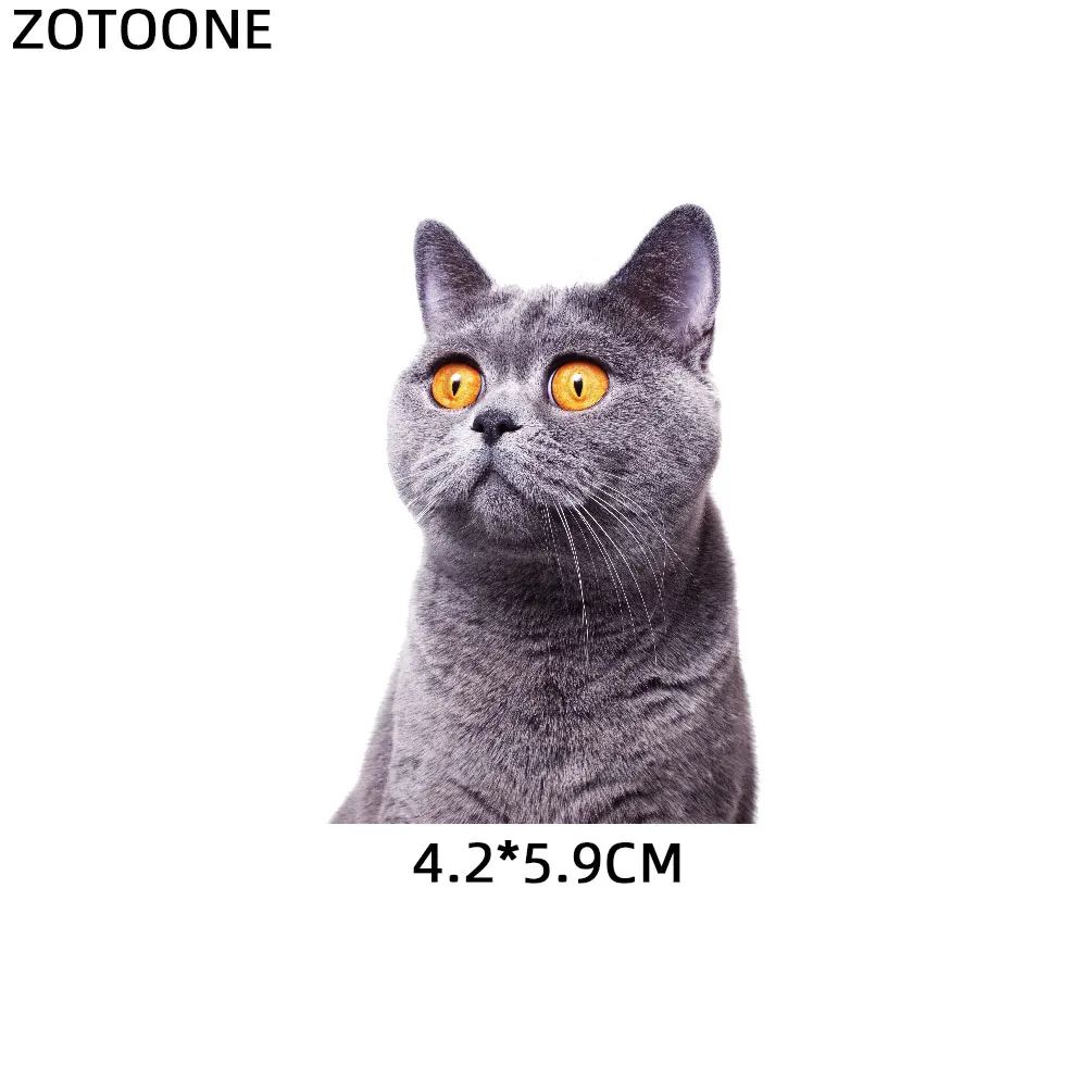 Наклейки на одежду с изображением кота и волка, железные пластыри, сделай сам, термопереводная пластырь для одежды для мальчиков и девочек, футболка с аппликацией, украшение - Цвет: ZT1195