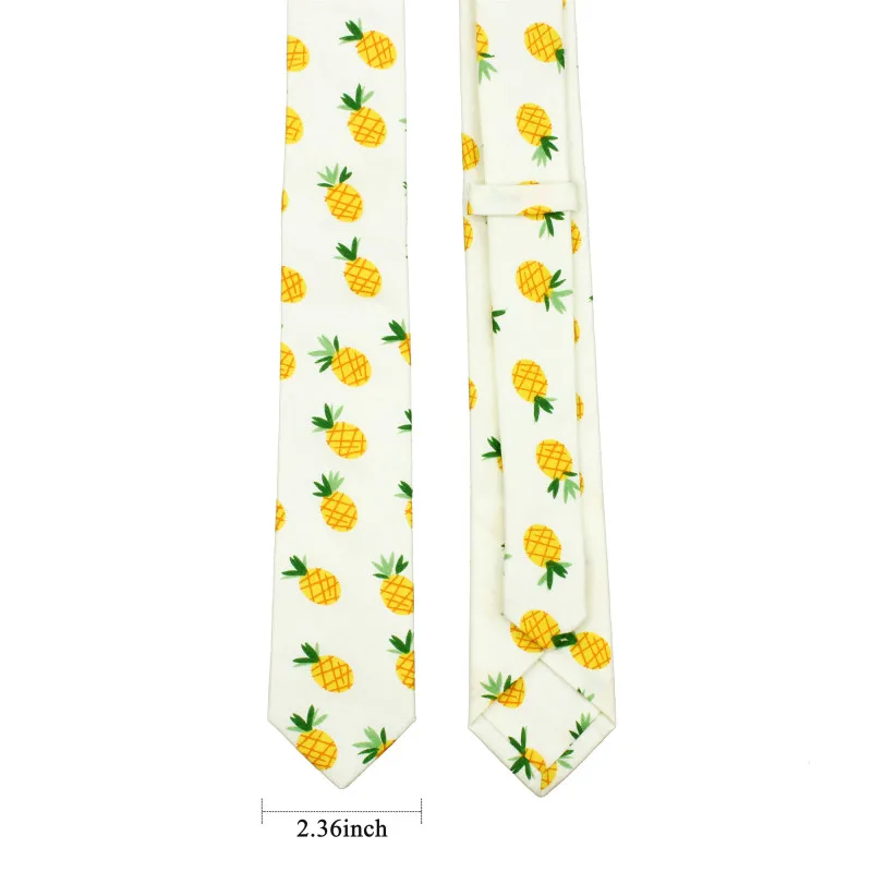 Мужские галстуки HAWSON, золотые с ананасами, фруктовым узором, мужские обтягивающие галстуки, Повседневное платье