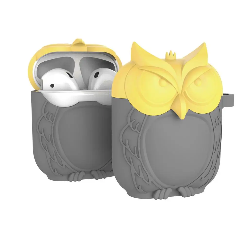 yellow and gray Group Vertical для AirPod уникальный гель шикарный силиконовый защитный Сова Форма r29 чехол наушников - Цвет: yellow and gray
