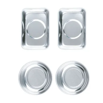 

Dish Magnet Tray Organizer Stainless Steel Tool Silver Set Accessories Construction Resists Rust