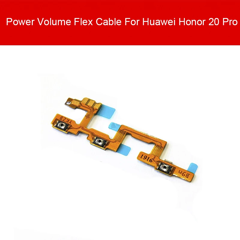 Шлейф питания и громкости для huawei Honor 6 7 7i 8 8x9 9i 10 20 Pro Plus Lite MAX механизм регулятор уровня громкости Кнопка Ремонт - Цвет: For Honor 20 Pro