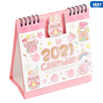 

2020/2021 Cartoon Animal Unicorn Series Desktop Calendar Double Schedule Schedule Planner Annual Agenda Organizer Office