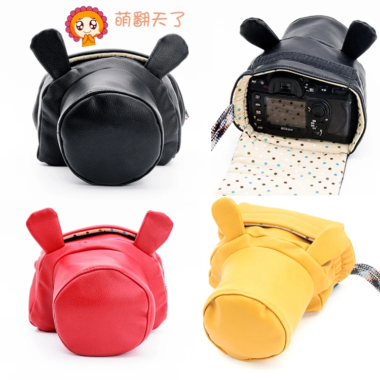 

CamDress solid color leather Wear-resistant Senior handmade Customized Camera bag high quality dslr bag for Sony Nikon Pentax