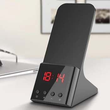 

Multifunction With Alarm Clock USB Stand Portable Wireless Desk Overvoltage Protection Charger Time Display Fast For IPhone