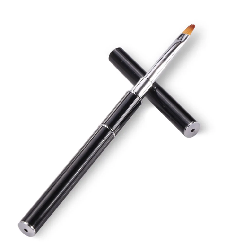 1PC Nail Brushes Dual Head Nail Art Acrylic UV Poly Gel Extension Builder Drawing Pen Brush 4