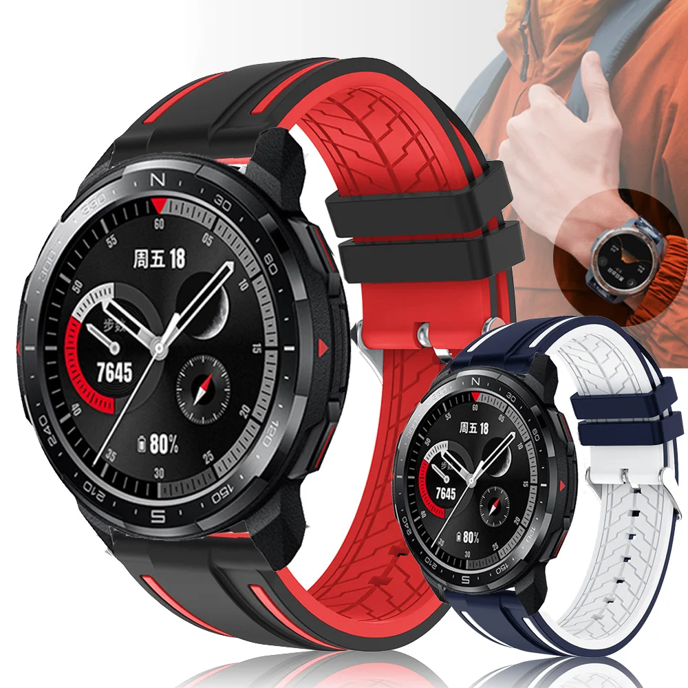 

22mm Watch Band For Honor Watch GS Pro Strap Silicone Wristband Watchband Bracelet Belt For Honor magic Watch 2 46mm ремешок