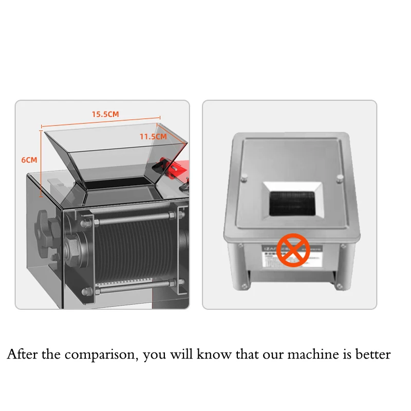 Commercial Electric Meat Cutter Machine For Cutting Vegetable Shreds High Quality Desktop Meat Slicer 4