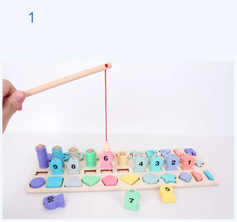 Kids Toys Montessori Educational Wooden Toys Digital Shape Matching Math Baby Early Learning Educational Toys For Children Gift