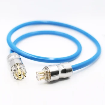 

D511 High Power EMC Shield AC Power Cord Silver Plated Schuko Power Cord Cable HIFI，1piece schuko power cable