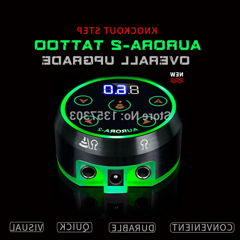 2019 Новый профессиональный мини Аврора ЖКД тату блок питания с адаптером для